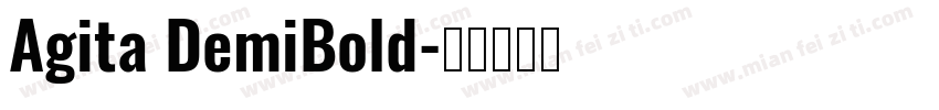 Agita DemiBold字体转换